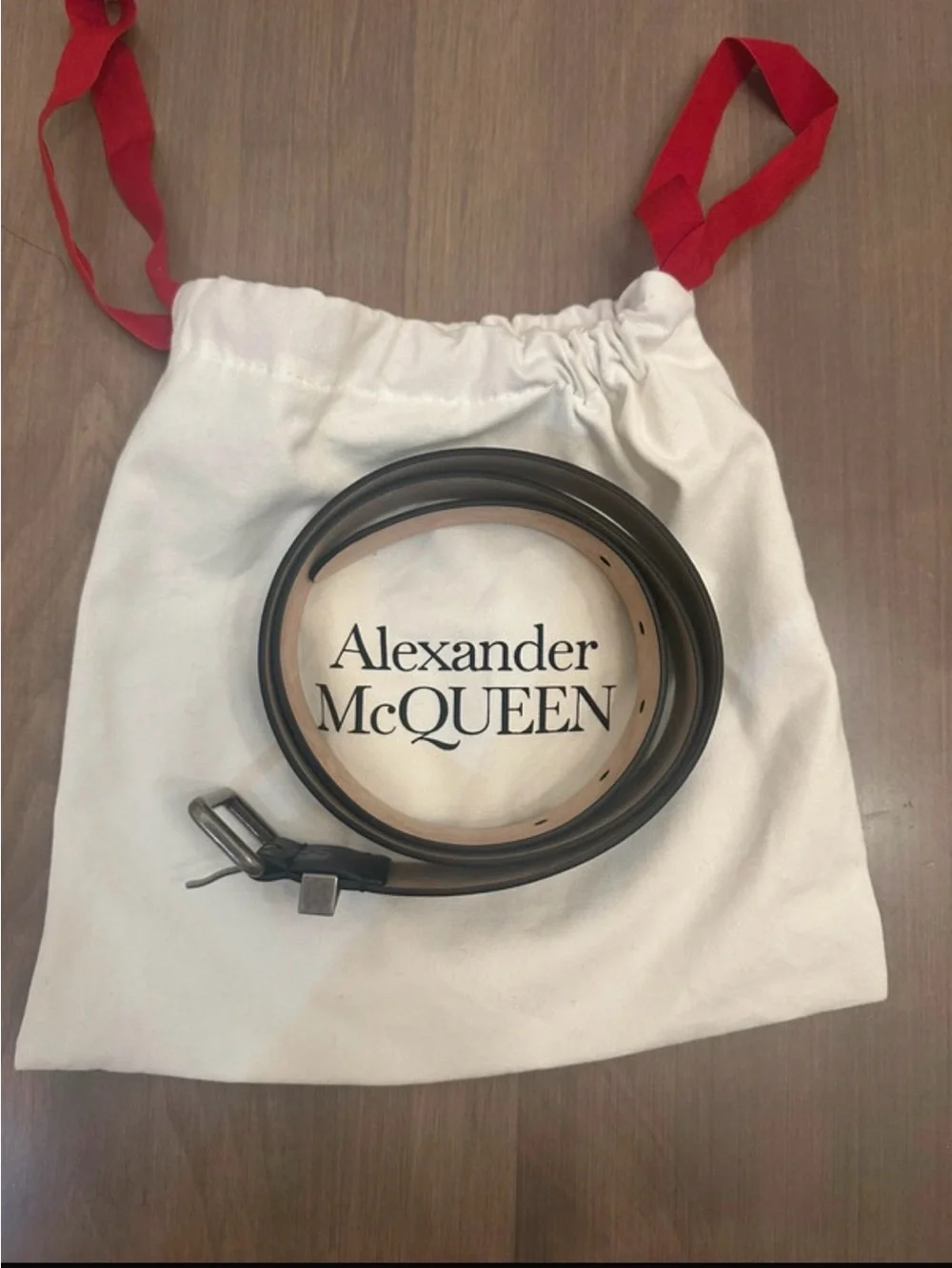 Alexander McQueen Skull Black Leather Belt